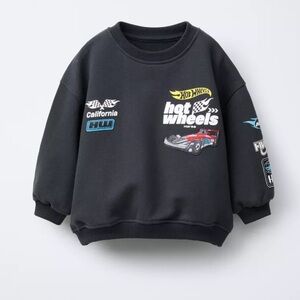 Zara Black Hot Wheels Sweatshirt size 6